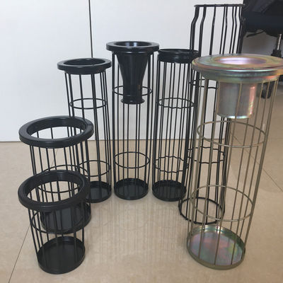 Cimenterie Collecteur de poussière galvanisé Filtre de cage à trois sections Collecteur de poussière en acier inoxydable squelette